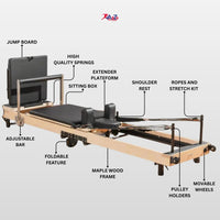 FOLDABLE MAPLE WOOD PILATE REFORMER