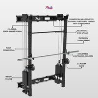 Commercial Wall Mounted Foldable Functional Trainer With Stringer Pair