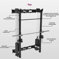 Commercial Wall Mounted Foldable Functional Trainer With Stringer Pair