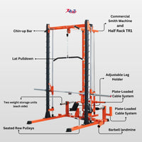 Commercial Smith Machine and Half Rack TR1 75x75x3mm Tubing