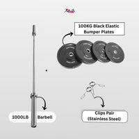 100KG Barbell & Bumper Plate Pack