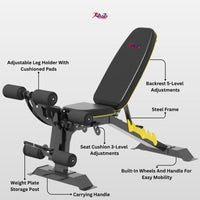 A2Z-1219 Commercial FID leg extension dumbbell bench