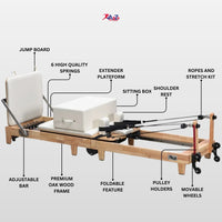 FOLDABLE OAK WOOD PILATE REFORMER (PRFW-1)