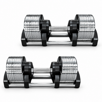 24KG Adjustable ELECTROPLATE DUMBBELL 1 KG Weight Increment (1 pair)