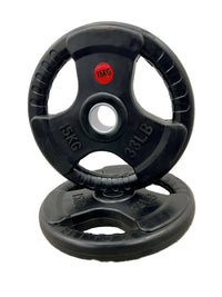 Three-Hole Rubber Olympic Weight Plate pack 1 (100kg)