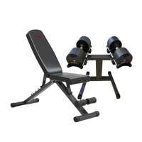40Kg Adjustable with Stand & Bench (40Kg adjustable Dumbbell + Stand + Bench)