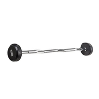 Fixed Rubber Curl Barbells