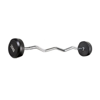 Fixed Rubber Curl Barbells