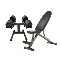 24Kg Adjustable with Stand & Bench (40Kg adjustable Dumbbell + Stand + Bench)