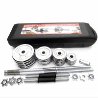 50KG CHROME STEEL BARBELL & DUMBBELL SET