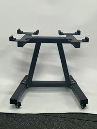 Adjustable Dumbbell Stand With Wheel Support