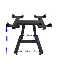 Adjustable Dumbbell Stand With Wheel Support